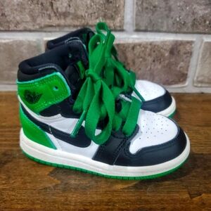 Jordan 1 Retro High OG sneakers, toddler, "Lucky Green"